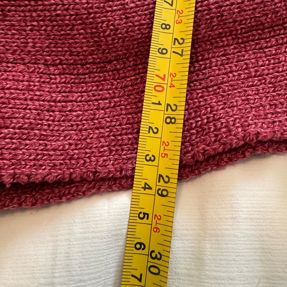 Croft & Barrow Textured Knit Tunic Sweater - Mauve Berry - 3/4 Raglan Sleeve XXL - Picture 8 of 9